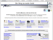 Tablet Screenshot of maxfinance.de